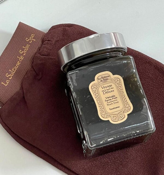 BLACK SOAP EUCALYPTUS + рукавичка Kessa